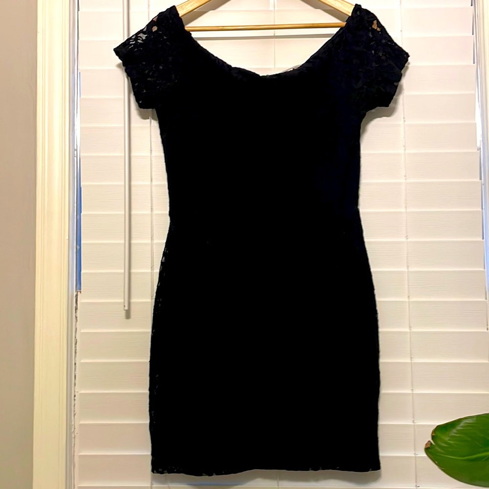 1.State mini black dress.  Never worn, very flattering. Size L.